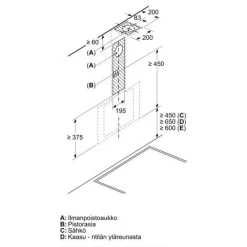 Liesituuletin Bosch Serie 2 DWK65DK60 60cm musta