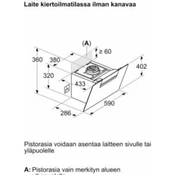 Liesituuletin Bosch Serie 4 DWK67FN60 60cm musta