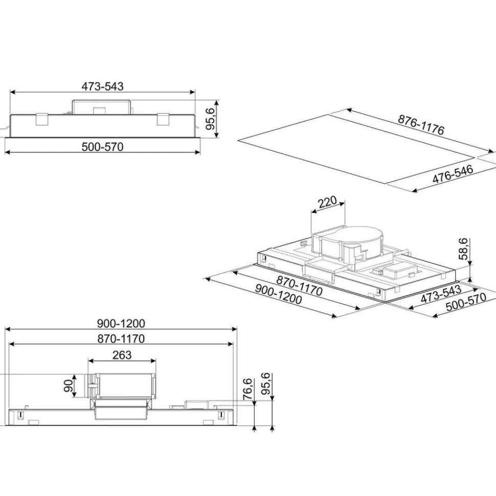 Liesituuletin Smeg KLT90LXS 90cm teräs