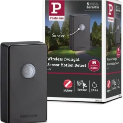 Liike- ja hämärätunnistin Paulmann Plug & Shine, Smart Home Zigbee 3.0, 4.8V, antrasiitti