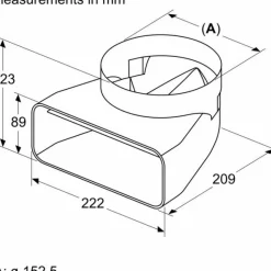 Liitoskappale Bosch HEZ9VDSI1 ⌀150 mm 90°