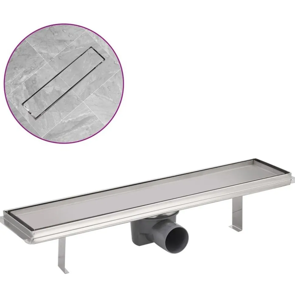Lineaarinen Suihkukaivo 530x140mm Ruostumaton Teräs