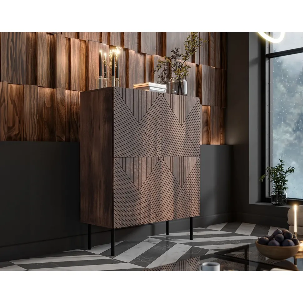 Lipasto ART DECO 4D, ruskea (2364)