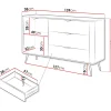 Lipasto Nomla 1D3S LANTE, 82x138cm, musta