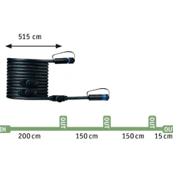 Lisäsarja Paulmann Plug & Shine ulkospoteille IP67 3-osainen musta