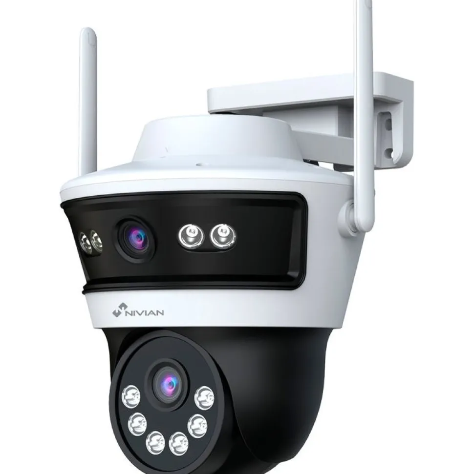 Lisävalvontakamera Celotron Nivian PT-Dual-Dome kamerapakettiin, 4MP (2+2) kaksoiskamera, yönäkö