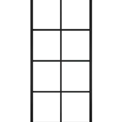 Liukuovi alumiini ja ESG-lasi 83x205 cm musta
