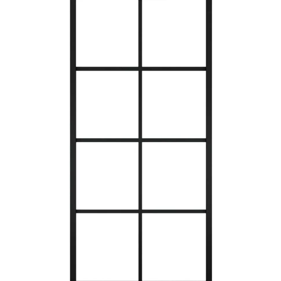 Liukuovi alumiini ja ESG-lasi 83x205 cm musta