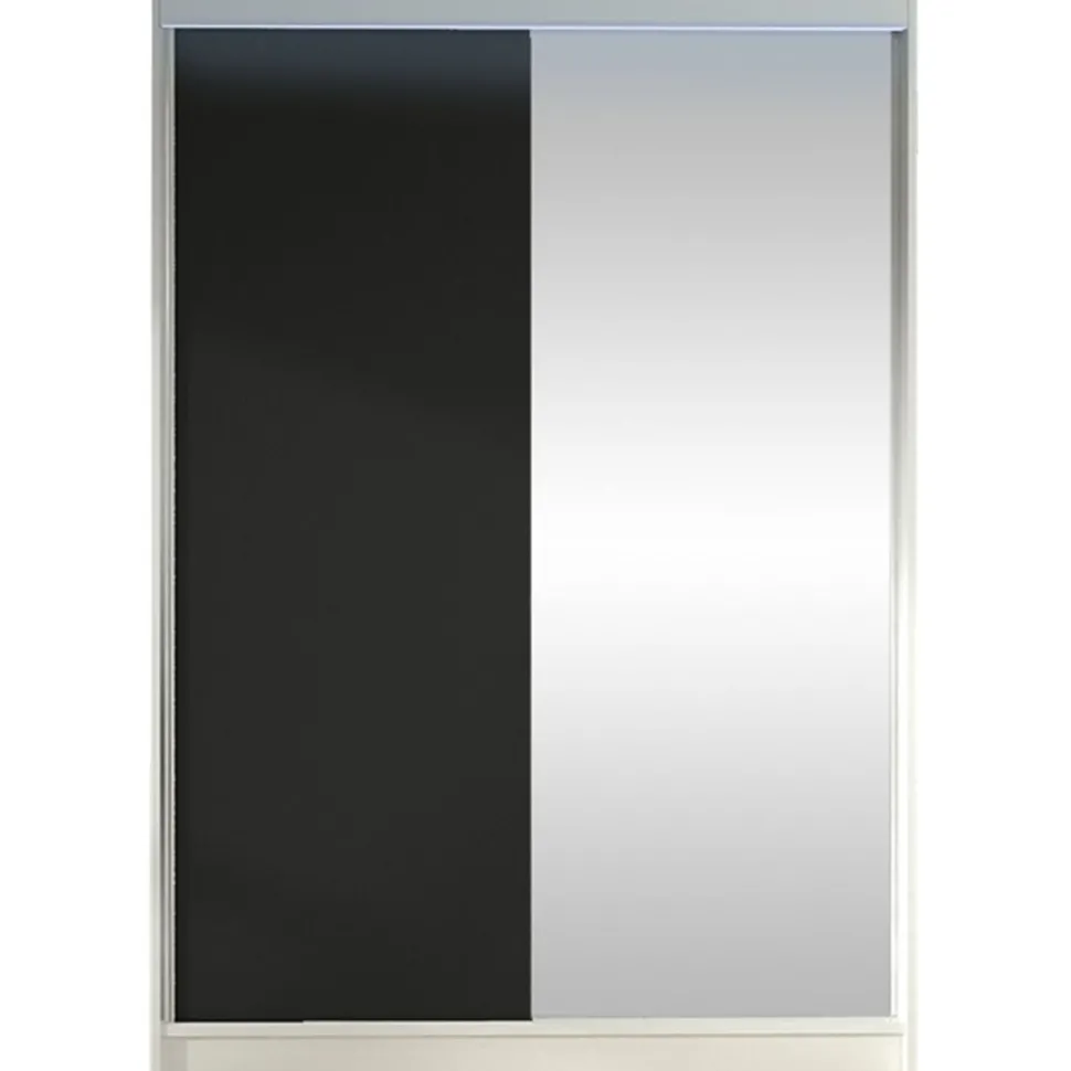 Liukuovivaatekaappi Nomla LINO I, LED-valaistuksella, peilillä, 120x200cm