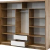Liukuovivaatekkaappi Nomla LONDON 250 L, 250x215cm, ruskea