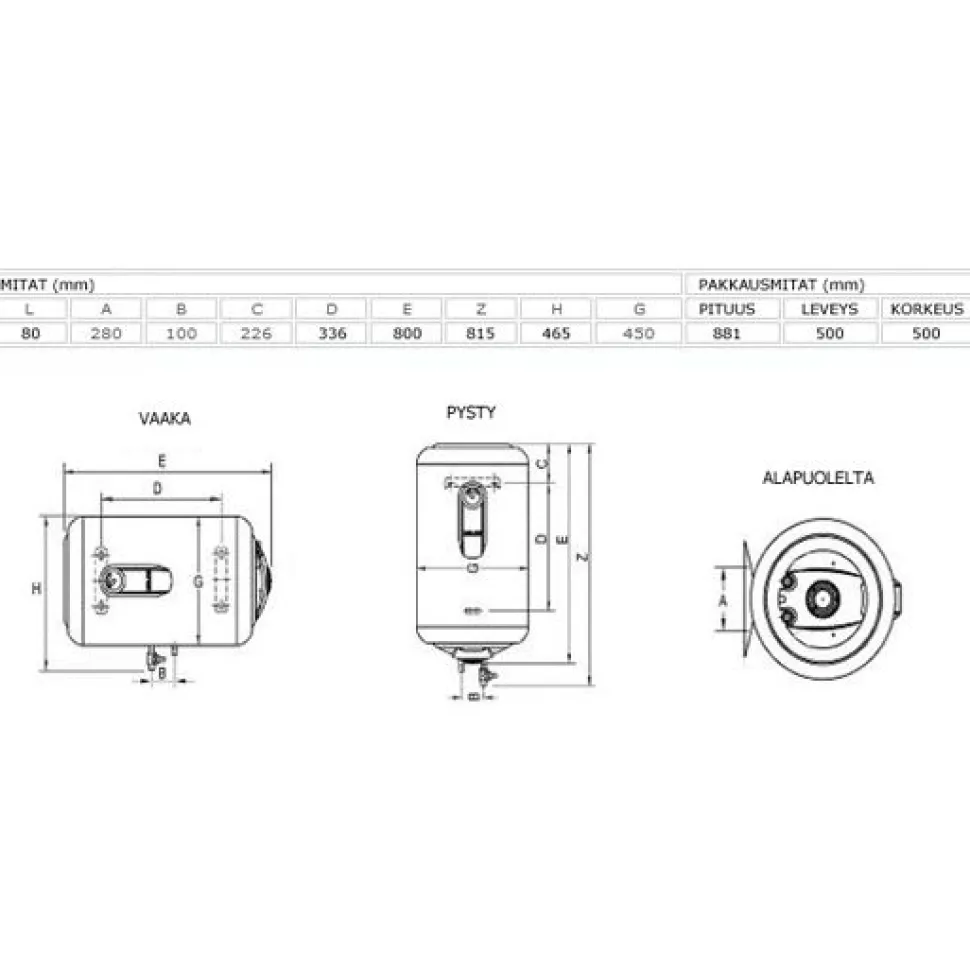 Lämminvesivaraaja Elco Titan emali 80 l