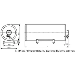 Lämminvesivaraaja Haato Sauna HM-230 rst 230 l saunamalli