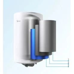 Lämminvesivaraaja Midea Lume, Wi-Fi, emali, 50l