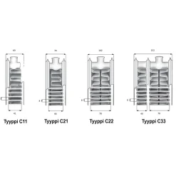 Lämmityspatteri Purmo Compact C11, eri kokoja