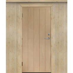Lämpimän varaston ovi Jabo Ljusdal 90x200cm oikea, käsittelemätön urajyrsitty vaneri