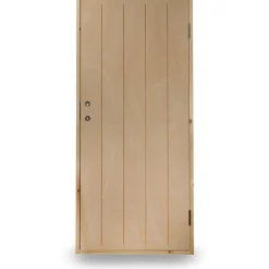 Lämpimän varaston ovi Jabo Ljusdal 90x200cm vasen, käsittelemätön urajyrsitty vaneri