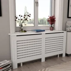 Lämpöpatterin suoja MDF 172x19x81.5 cm valkoinen