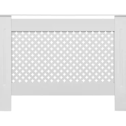 Lämpöpatterin suojat 2 kpl valkoinen 112x19x81,5cm mdf
