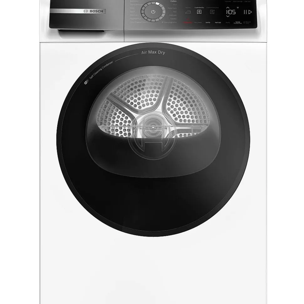 Lämpöpumppukuivausrumpu Bosch WRB247D0SN Serie 8, valkoinen