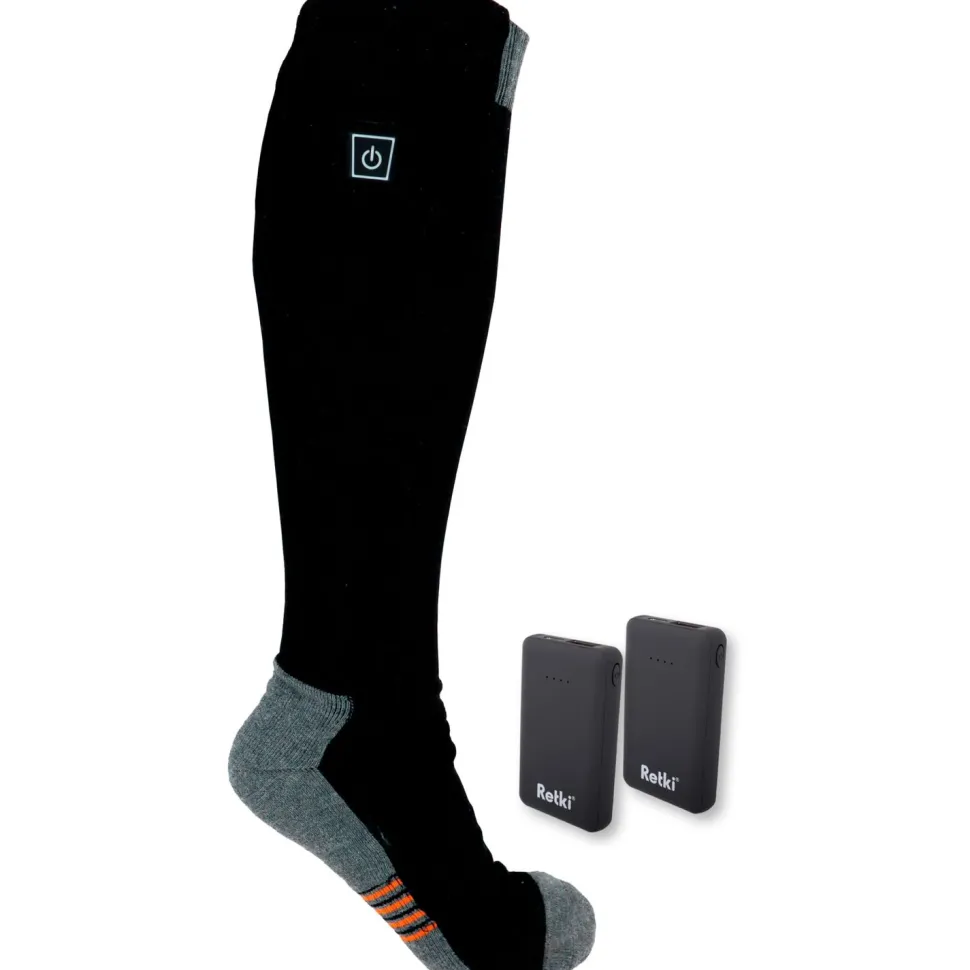 Lämpösukat Retki, akulla, 3000mAh, S/M