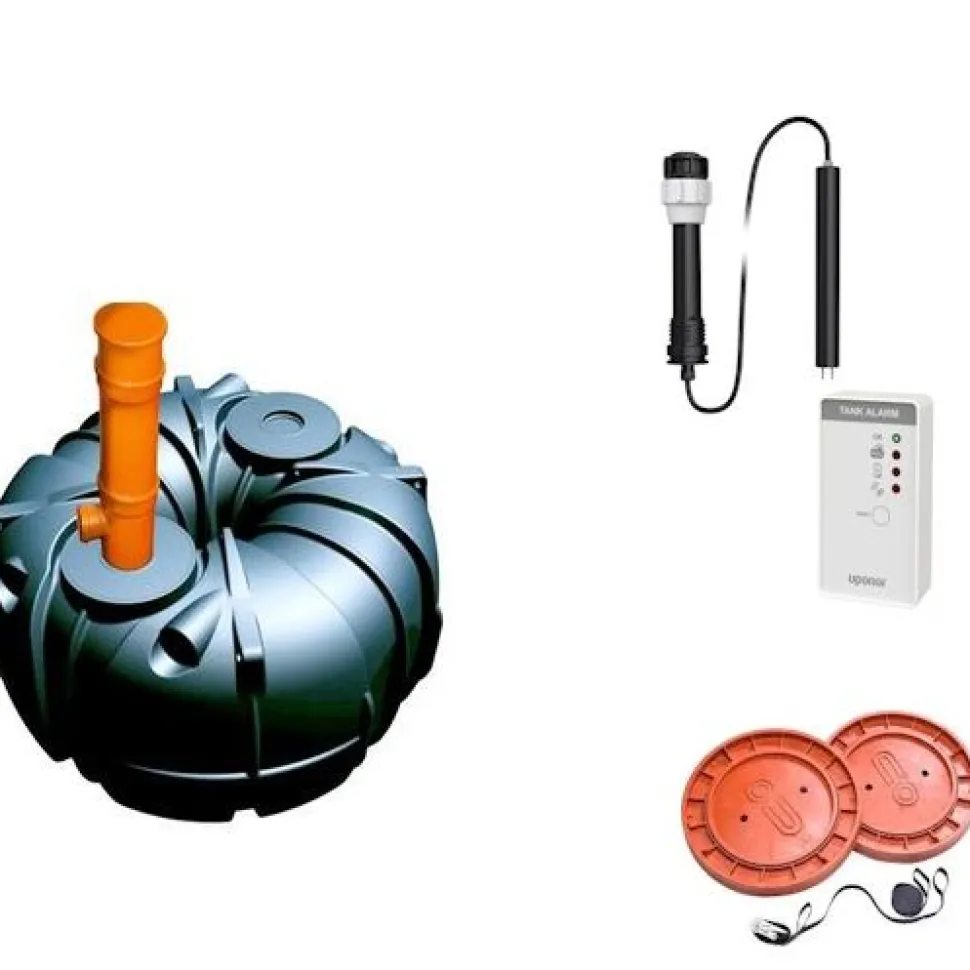 Lokasäiliöpaketti Uponor sis. umpisäiliö 5300l + täyttymishälytin + 3kpl ankkurointipaketti