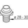 Läpivientikappale Oras 126753-11 Ø 28-30 mm valkoinen