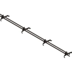 Lumiestepaketti Ruukki, tiilikuvioiduille teräskatoille (Muotokate 350),  3m, 2 lumiesteputkea + asennussarja, eri värejä