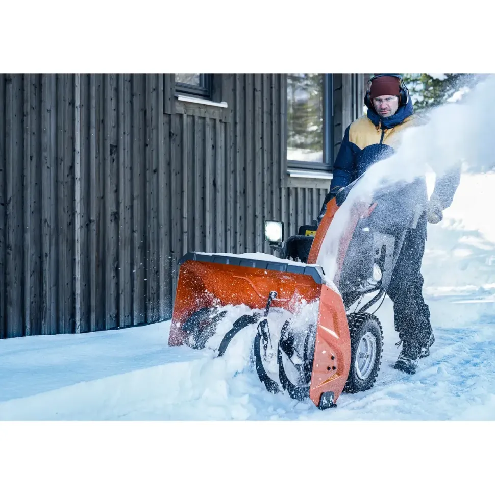 Lumilinko Husqvarna ST 376 sähköstartilla + lämpökahvat