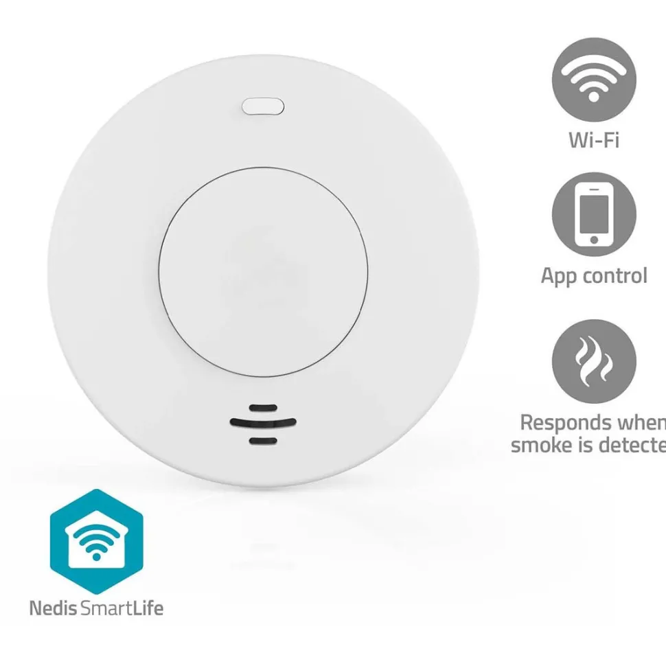 Älypalovaroitin Nedis SmartLife, wi-fi, 10 vuoden paristolla