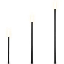 Maapiikkivalaisin LED Trio Stick mattamusta