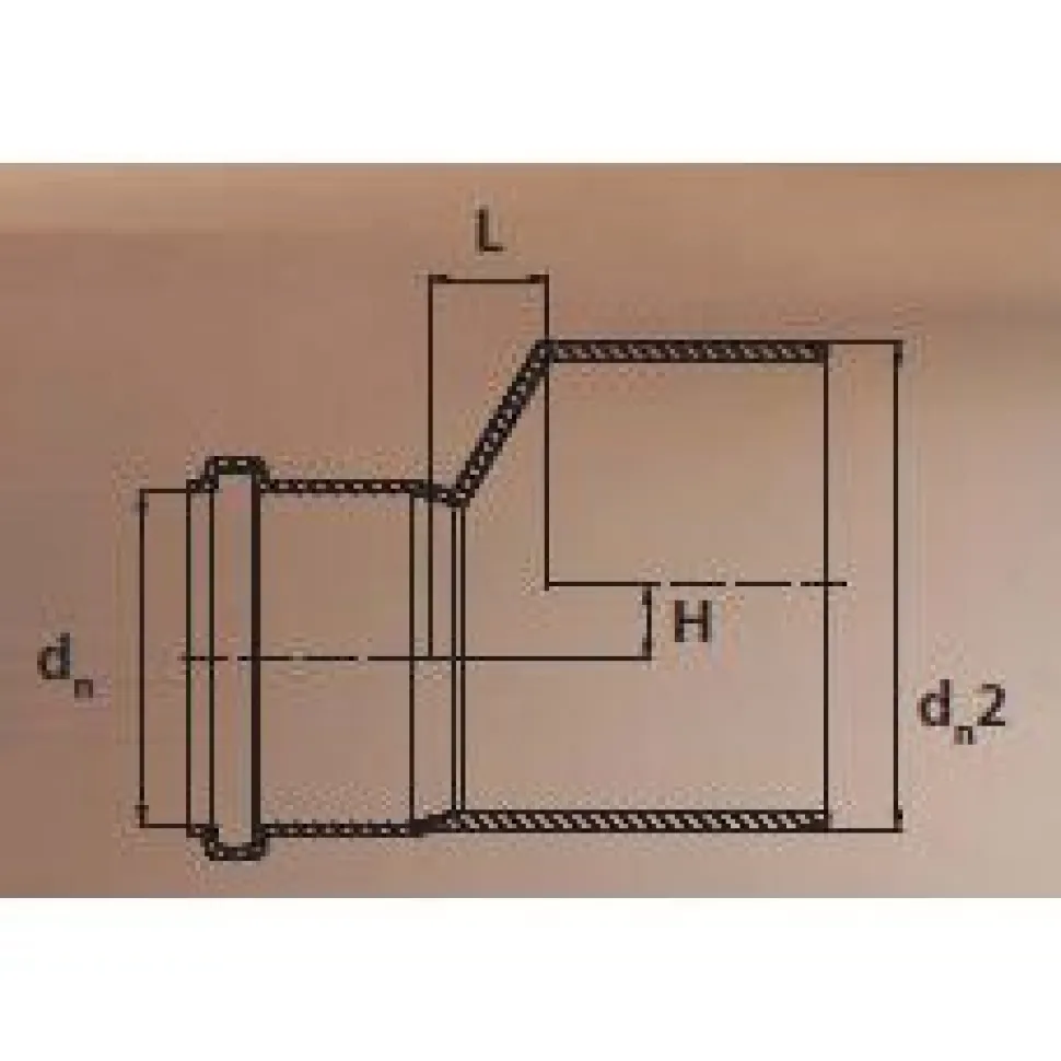 Maaviemärin supistusyhde PVC 250-200 mm