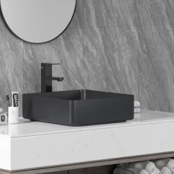 Malja-allas Bathlife Skatt 40, 406x406mm, musta/rst