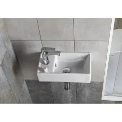 Malja-allas Interia Minos Cloakroom 400x220 mm vasen valkoinen