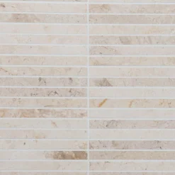 Marmorimosaiikki Qualitystone Crema Light, kiiltävä, verkolla, 305 x 305/15 x 151 mm