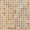 Marmorimosaiikki Qualitystone Square Mustard, verkolla, 20 x 20 mm