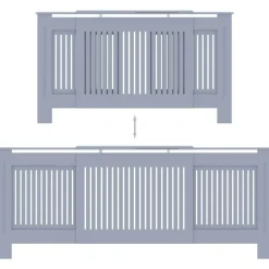 Mdf lämpöpatterin suoja harmaa 205cm