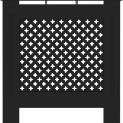 Mdf lämpöpatterin suoja musta 78 cm
