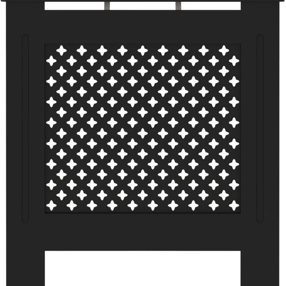 Mdf lämpöpatterin suoja musta 78 cm