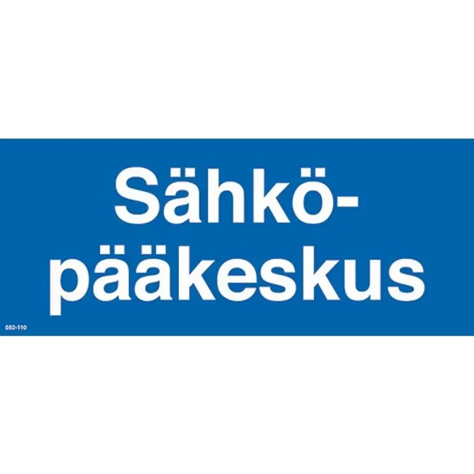 Merkintäkilpi "Sähköpääkeskus", 30x12cm
