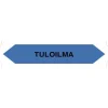 Merkintätarra/putkistotarra "Tuloilma", 16x2.5cm, 5kpl