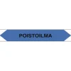 Merkintätarra/putkistotarra "Poistoilma", 16x2.5cm, 5kpl