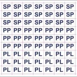 Merkintätarrat "SP, "PP", "PL"