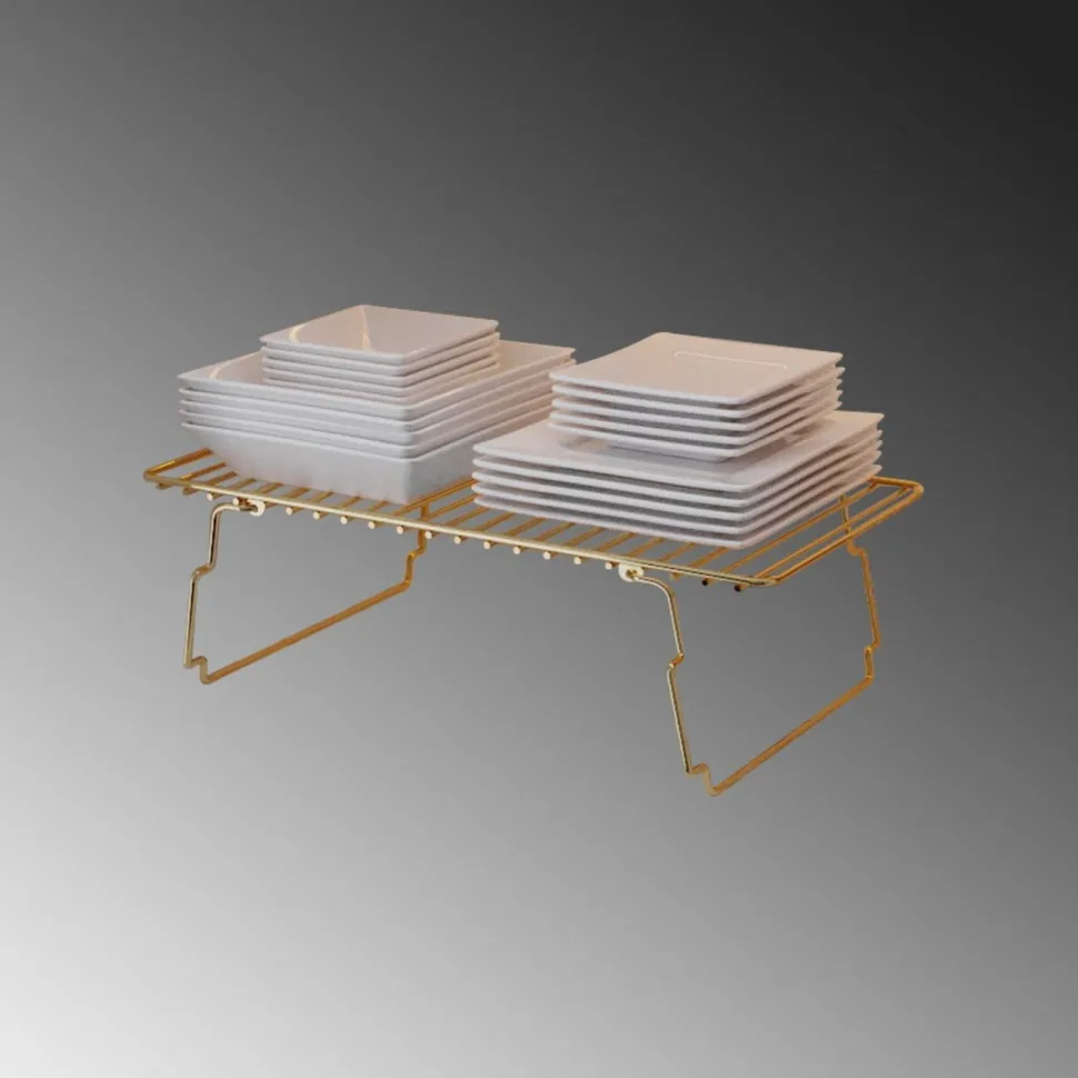 Metallinen pöytähylly Linento Furniture Dolap Ici Organizer, 15x19x42cm, kulta