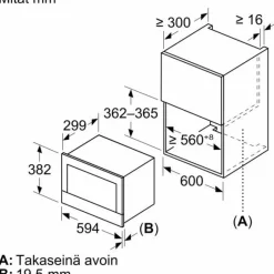 Mikroaaltouuni Bosch Serie 8 BFR7221B1 60cm musta integroitava