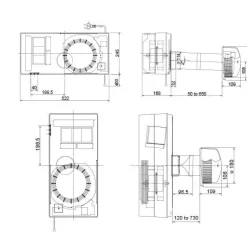 Mini-ilmanvaihtolaite Mitsubishi Electric Lossnay VL-50S2-E, ilmavirta 15-51m³/h