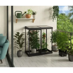 Minikasvihuone Palram-Canopia IVY, 0.8m², polykarbonaatti, musta