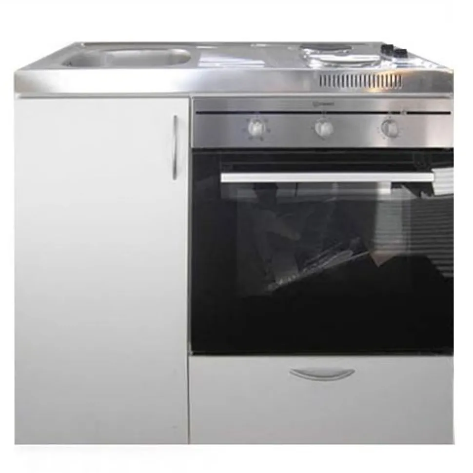 Minikeittiö MKB-100, leveys 100cm, uunilla ja keraamisella liedellä