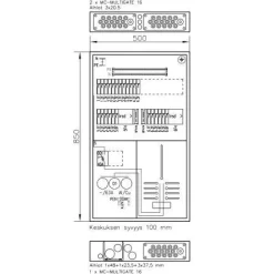 Mittauskeskus uppo/pinta FE UTU Boxer 3424P63 V 35A IP30 FE