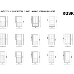Mökkiovi Kaskipuu ML4A M9 mittatilausovi
