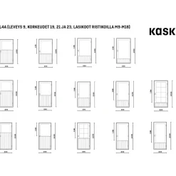 Mökkiovi Kaskipuu ML4A M18 mittatilausovi ilman ristikkoa
